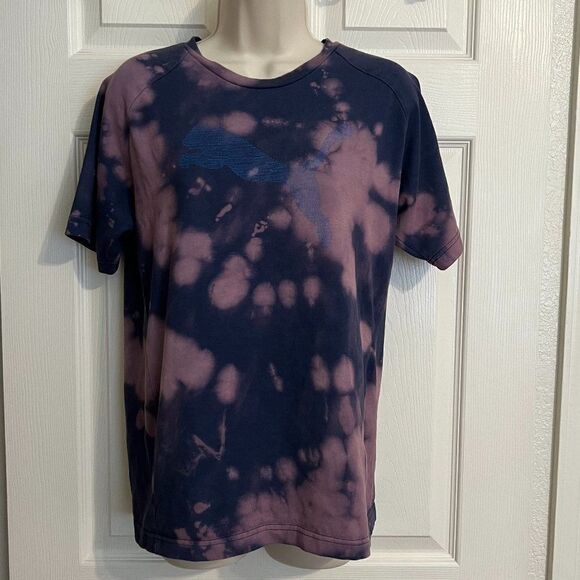 PUMA Purple Tie Dye T-Shirt Size Medium - Picture 1 of 7